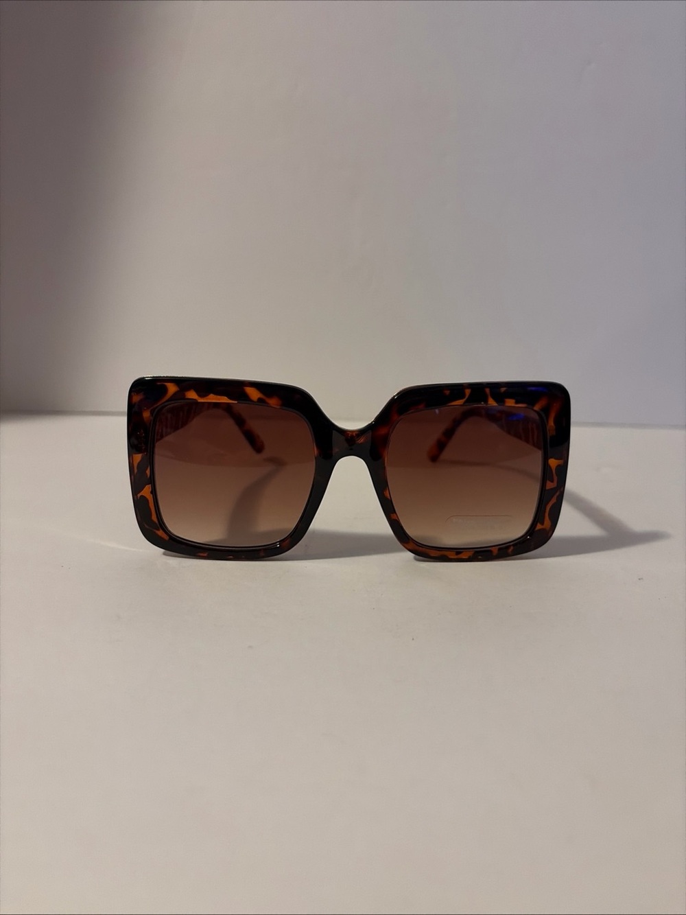 Sunglasses Leopard Print Brown Tint Fashion Gradient Square